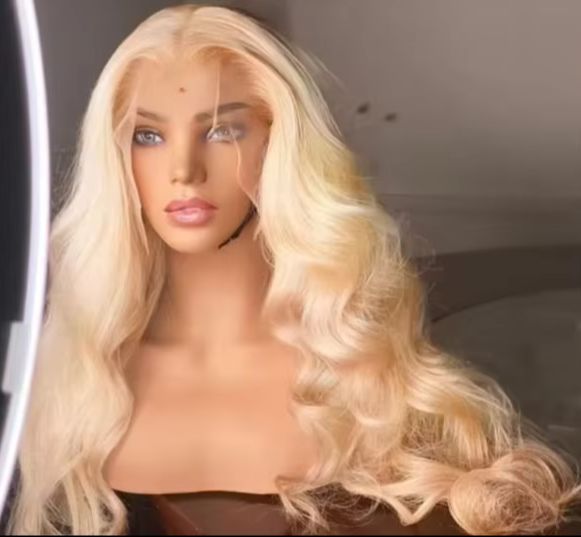 613 Blonde Body Wave Lace Front Wig - 613 블론드 가발 롱 바디 웨이브