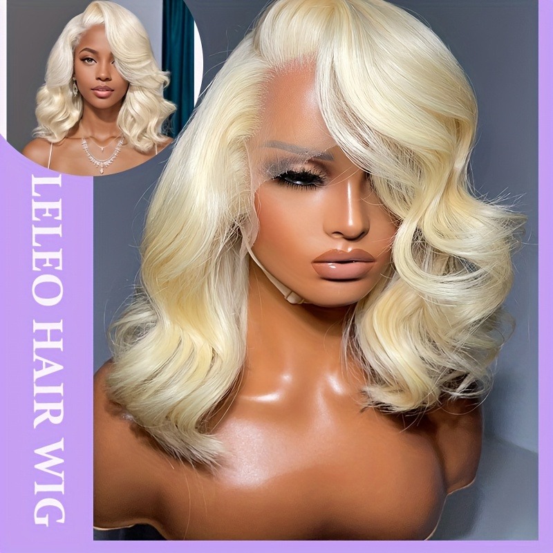 613 Blonde Body Wave Lace Front Wig - 613 레이스 프런트 가발, 천연 모발