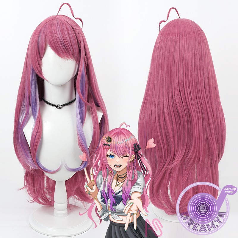 Synthetic Wigs - Kuramochi Meruto 코스프레 가발 Vtuber 핑크