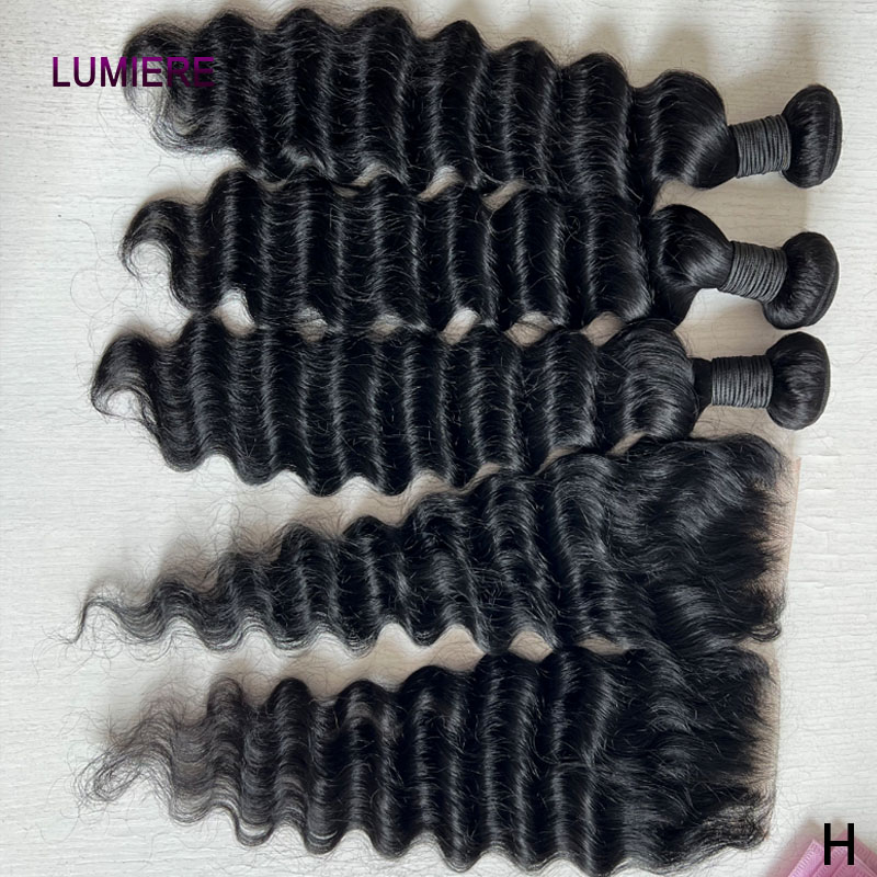 최고급 루즈 딥 웨이브 번들, HD 투명 레이스 클로저 - Deep Wave 3 Bundles With Closure 리뷰 및 가격