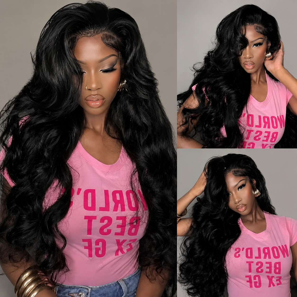 34인치 13x4 HD 투명 레이스 프론탈 인모 가발  - Hd Lace Frontal Wig Human Hair Pre Plucked 리뷰 및 가격