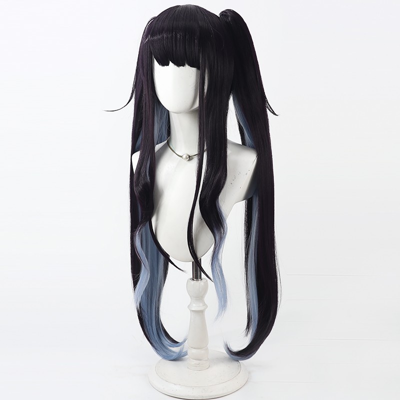 아이키요 후카 코스프레 가발 블루 아카이브 블랙 블루  - Synthetic Wigs 리뷰 및 가격