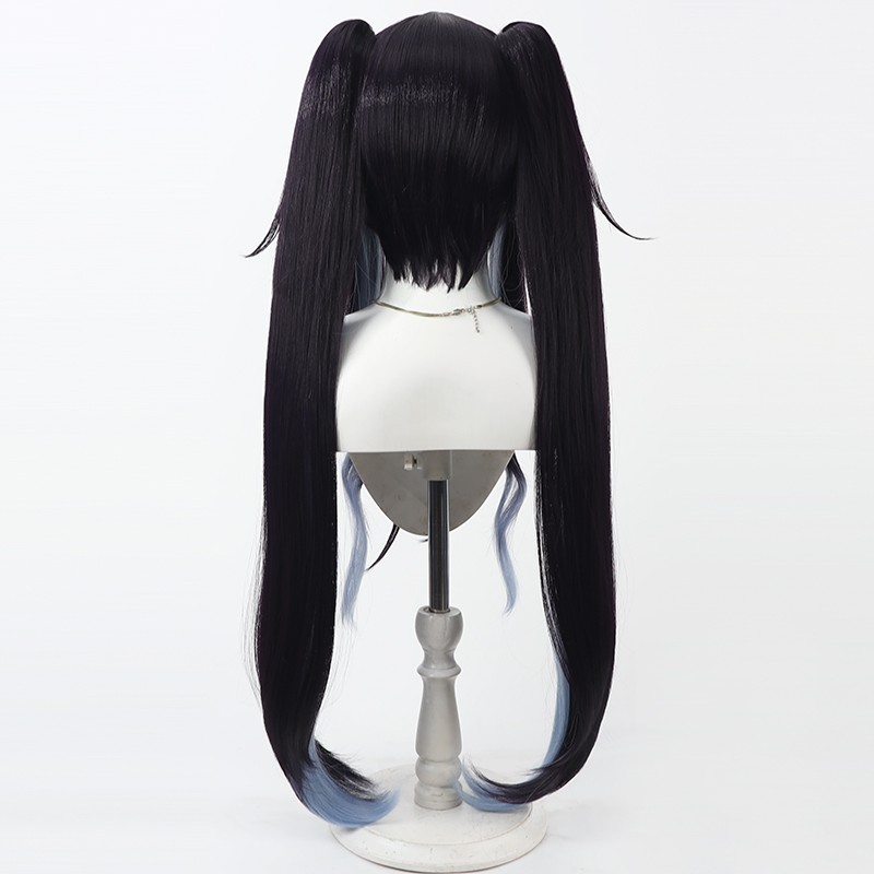 아이키요 후카 코스프레 가발 블루 아카이브 블랙 블루  - Synthetic Wigs 리뷰 및 가격