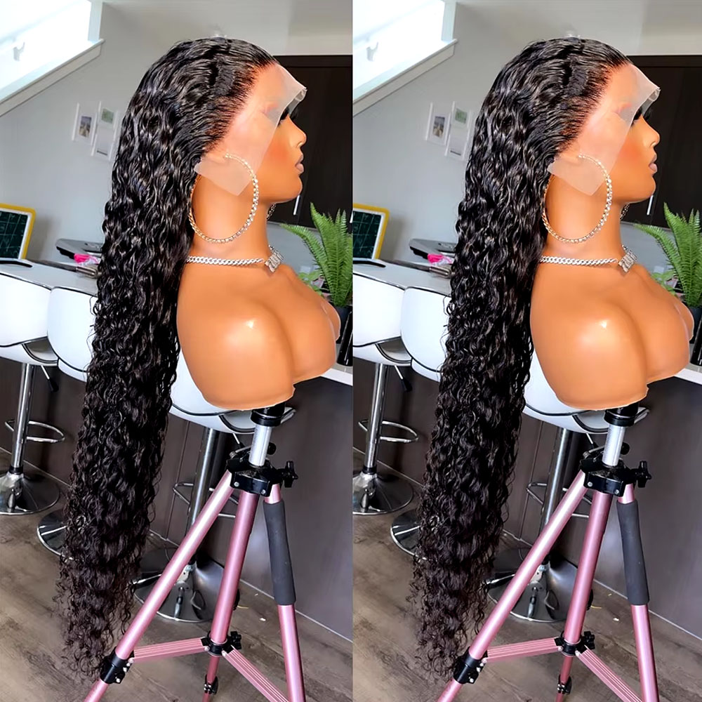 42인치 브라질산 버진 생인모 제리 곱슬 웨이브 13x - Human Hair Wigs 리뷰 및 가격