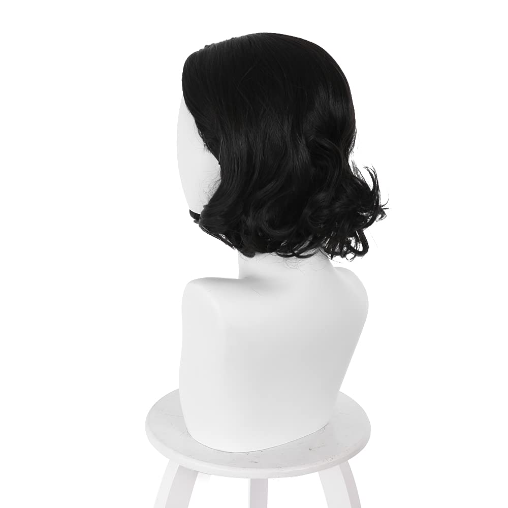 검정색 짧은 보브 웨이브 중간 가르마 애니메이션 파티  - Synthetic Braided Wigs For Black Women 리뷰 및 가격